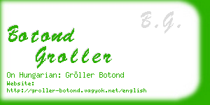 botond groller business card